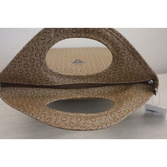 Guess V7200081 Mocha Brwn Logo Print Junction Travel Insulated Cutout Lunch Tote - Picture 6 of 8